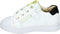 Shoesme sneakers - Witte sneaker met lichtgroen label en zwart detail - Kleur White Black