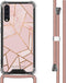 iMoshion Hoesje Geschikt voor Samsung Galaxy A50 / A30s Hoesje Met Koord - iMoshion Design Hoesje met Koord - Goud / Transparant / Roze / Pink Graphic