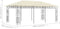 vidaXL - Prieel - met - klamboe - 6x3x2,73 - m - crème