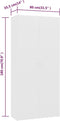 vidaXL - Schoenenkast - 80x35,5x180 - cm - bewerkt - hout - wit