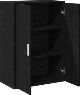 vidaXL - Sideboard - Zwart - Eiken - 60x31x84 - cm - MDF