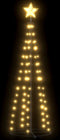 vidaXL - Kegelkerstboom - 84 - warmwitte - LED's - 50x150 - cm