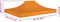 vidaXL Partytentdak - 270 g/m² - 4,5x3 m - oranje
