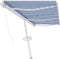 vidaXL - Luifel - vrijstaand - handmatig - uittrekbaar - 600x300 - cm - blauw - en - wit