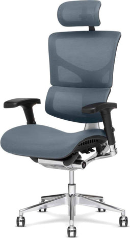 X-Chair bureaustoel X3 Grijs met hoofdsteun