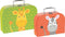 Goki Kinder Koffer Set Giraffe en Zebra, 2st.