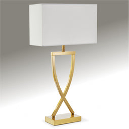 tectake® Avina - Tafellamp - Modern design - Messingkleurig