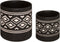 Atmosphera Safari set van 2 bloempotten - Cache pot - Bloempot - Aardewerk - Zwart