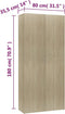 vidaXL - Schoenenkast - 80x35,5x180 - cm - bewerkt - hout - sonoma - eikenkleurig