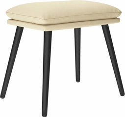 vidaXL - Voetenbank - 45x29,5x35 - cm - stof - crèmekleurig