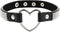 Bijoux Pour Toi - Halsband met Hartje en Steentjes - Verstelbaar - Zwart