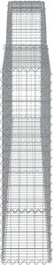 vidaXL - Schanskorven - 4 - st - gewelfd - 400x30x120/140 - cm - ijzer