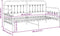 vidaXL - Ligbed - Frame - Wit - 100x190 - cm - Staal