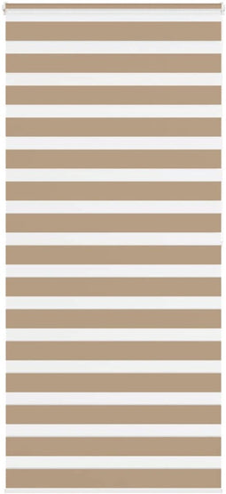 vidaXL - Zebra - Blind - 105x200 - cm - stofbreedte - 100,9 - cm - polyester - zandbruin