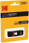KODAK K102 - USB Stick 128GB - USB 2.0 15MB/s Lezen 5MB/s Schrijven - Zwart