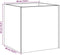 vidaXL - Plantenbak - 40x40x40 - cm - bewerkt - hout - artisanaal - eikenkleur