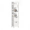 SoBuy FRG126-W - Hoge Badkamerkast - 3 Planken & 2 Lades - Wit - 30x30x144cm