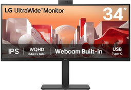 LG 34BA85QE-B - 34" QHD Ultrawide Monitor - USB-C 90W Power Delivery - Zwart