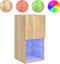 vidaXL - Tv-meubelen - 2 - st - LED-verlichting - 30,5x30x60 - cm - sonoma - eiken