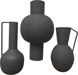 BY-BOO Delfi-Ola vazen - set van 3 - zwart
