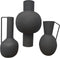 BY-BOO Delfi-Ola vazen - set van 3 - zwart