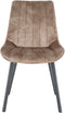 By-Olaf Eetkamerstoel Austin velvet Taupe - slanke metalen poten - industrieel design - velours