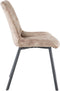 By-Olaf Eetkamerstoel Austin velvet Taupe - slanke metalen poten - industrieel design - velours