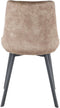 By-Olaf Eetkamerstoel Austin velvet Taupe - slanke metalen poten - industrieel design - velours