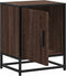 vidaXL - Nachtkastje - 40x31x50 - cm - bewerkt - hout - en - metaal - bruin - eikenkleur