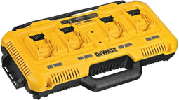 DeWalt DCB104-QW - Acculader - Laadt 4 batterijen tegelijk op - 10.8V / 14.4V / 18V / 54V (1 stuk)