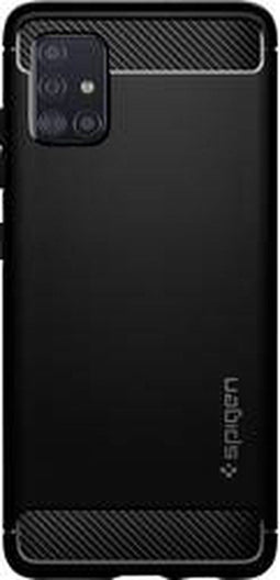 Spigen Rugged Armor - Back Cover - TPU - Samsung Galaxy A51 - Zwart