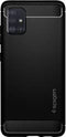 Spigen Rugged Armor - Back Cover - TPU - Samsung Galaxy A51 - Zwart