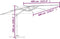 vidaXL - Zweefparasol - met - LED-verlichting - 400x300 - cm - bordeauxrood