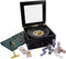 Longfield Games Roulette Set - Roulette Bak 36 cm - Kleed 130 x 90 cm - 200 Fiches - Luxe Zwarte Houten Opbergkist