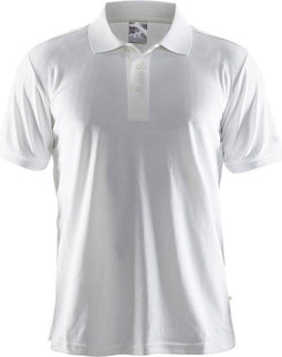 Craft Classic Polo Pique Jersey - Korte mouwen - Hoog draagcomfort - Wit Maat S
