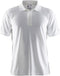 Craft Classic Polo Pique Jersey - Korte mouwen - Hoog draagcomfort - Wit Maat S