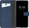 Selencia Hoesje Geschikt voor iPhone 13 Mini Hoesje Met Pasjeshouder - Selencia Echt Lederen Bookcase - Blauw