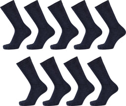 Apollo 9P Sokken - 9 paar - Comfortabel katoen - Marine blauw (9 paar)