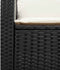 vidaXL - Tuinbank - 2-zits - met - kussens - & - tafel - poly - rattan - zwart