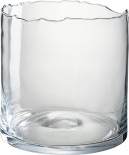 J-Line windlicht Onregelmatige Rand Hoog - kaarshouder - glas - transparant
