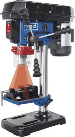 Scheppach DP16VLS - Kolomboormachine 500 W - 5 snelheidsinstellingen - zwart/blauw