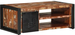 vidaXL - Salontafel - 90x50x36 - cm - massief - gerecycled - hout - meerkleurig