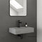 Differnz Flat Fonteinset - Wasbakje met mat zwarte kraan - Beton lichtgrijs - 38 x 24 x 8 cm