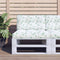 vidaXL - Palletkussen - bladpatroon - 80x40x12 - cm - stof