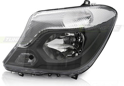 Koplamp links - voor Mercedes Sprinter W906 2013-2018 - TYC - zwart