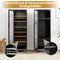 Coast Metalen Keukenkast - 5 Etages met 3 Verstelbare Planken - Zwart - 45 x 40 x 141 cm
