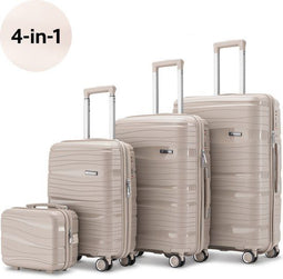 SKYCASES Travel One 4-delige Kofferset – Handbagage & Check-in Koffers – 32L/60L/98L – Cijferslot –