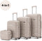 SKYCASES Travel One 4-delige Kofferset – Handbagage & Check-in Koffers – 32L/60L/98L – Cijferslot –
