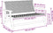vidaXL - Ligbank - Zwart - en - Wit - 122x76x73,5 - cm - Massief - Acaciahout
