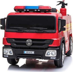 Brandweer Truck - Elektrische Kinderauto - 1 Persoons Kinderauto - Afstand Bestuurbaar - Muziek Module - 12v - Rubberen banden